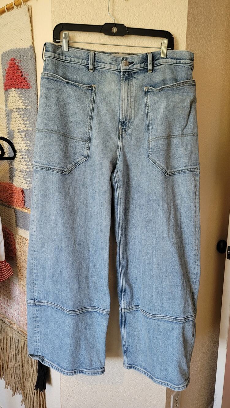 EVERLANE The Way-High Gardener Cropped Jean in Shallow Beach, sz 32r